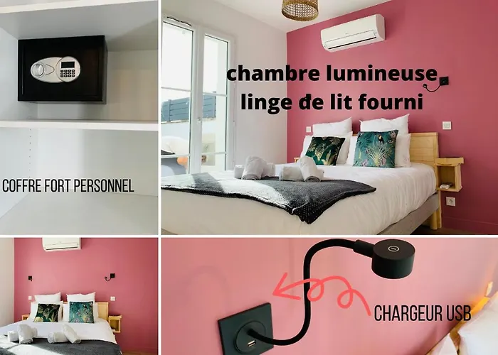 Le Commodore Maison Avec Piscine/parking/wifi/plages 5kms Semesterbostad